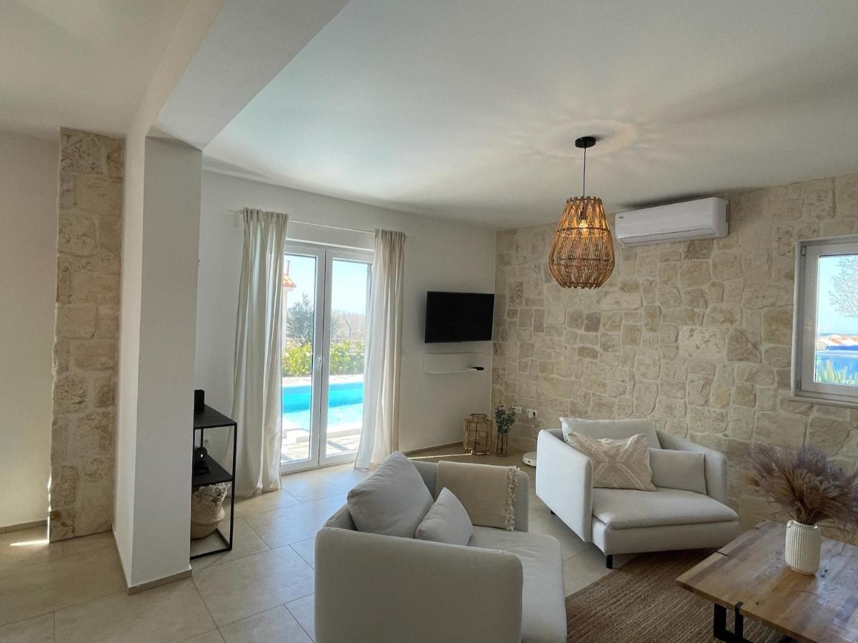 Villa Katarina - Grosser Pool Beheizt - Meerblick Vrsi Exteriér fotografie